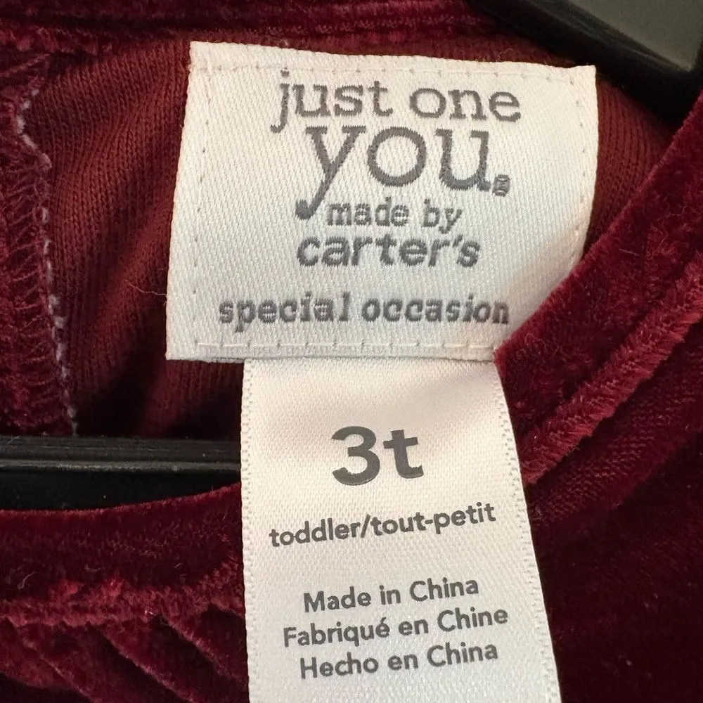 Carters burgundy velvet